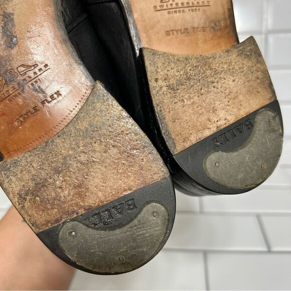 Bally Loafers Men’s Dress Shoes Black Leather Slip On’s Size 8 - Picture 13 of 15